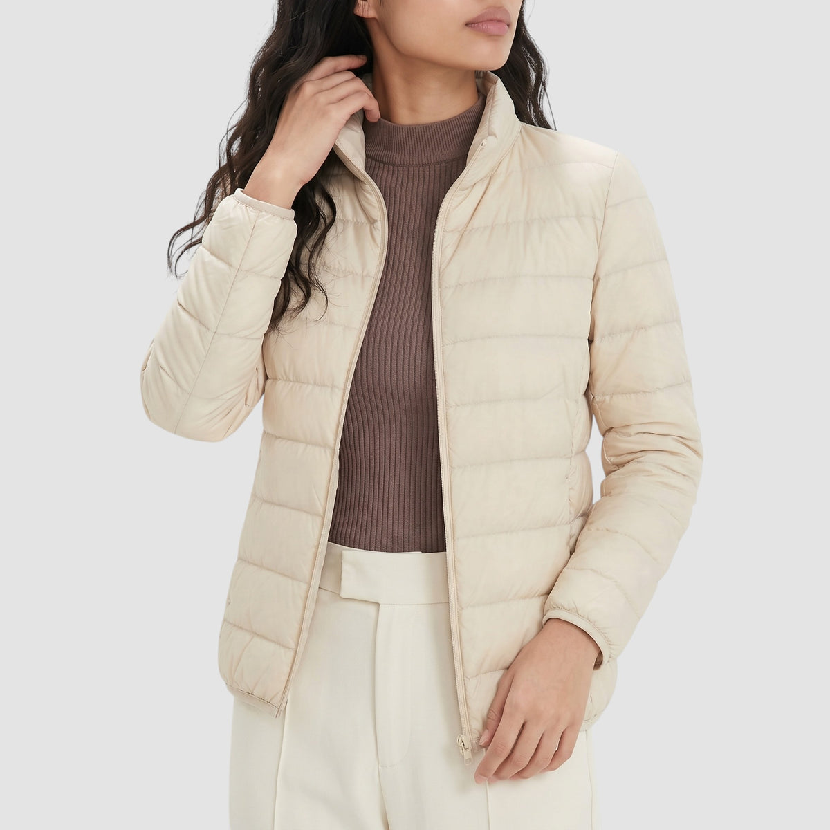 Women’s Slim-Fit Puffer Coat – Lightweight Quilted Outerwear