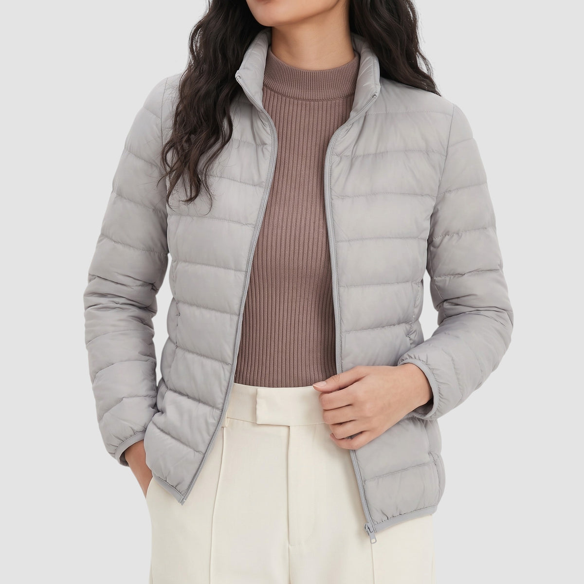 Women’s Slim-Fit Puffer Coat – Lightweight Quilted Outerwear
