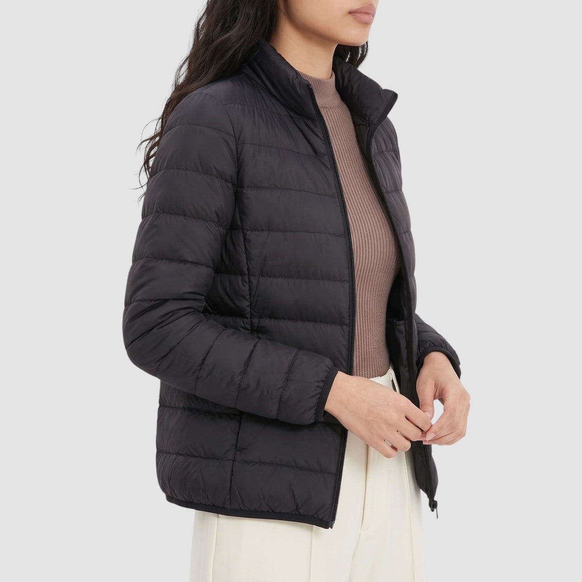 Women’s Slim-Fit Puffer Coat – Lightweight Quilted Outerwear