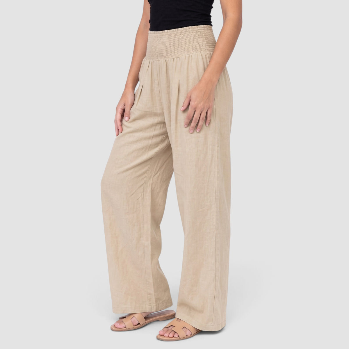 Women’s Relaxed Resort Trousers – Flowy Wide-Leg Fit