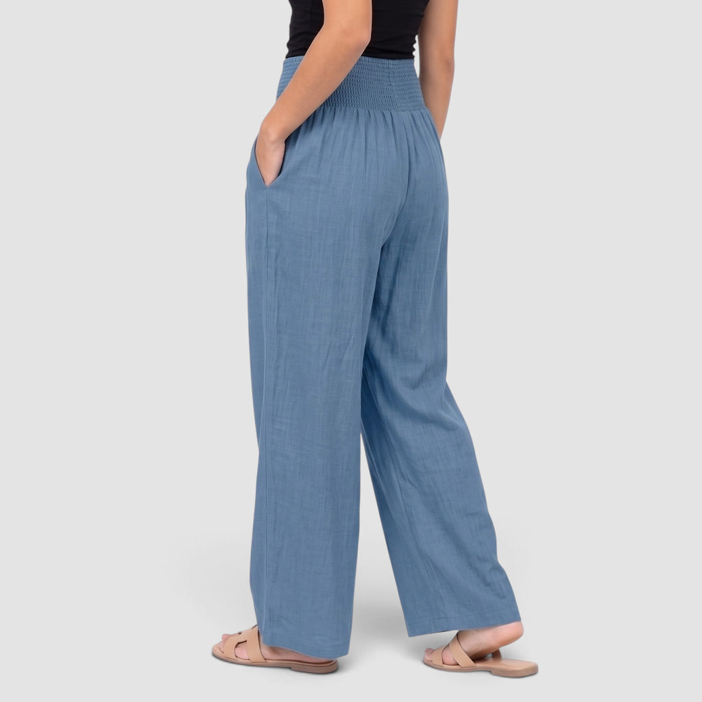 Women’s Relaxed Resort Trousers – Flowy Wide-Leg Fit