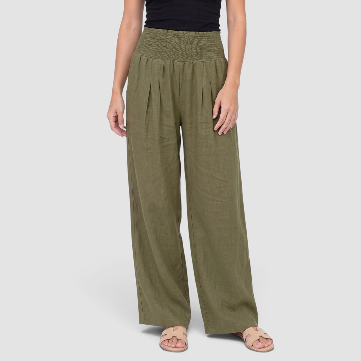 Women’s Relaxed Resort Trousers – Flowy Wide-Leg Fit
