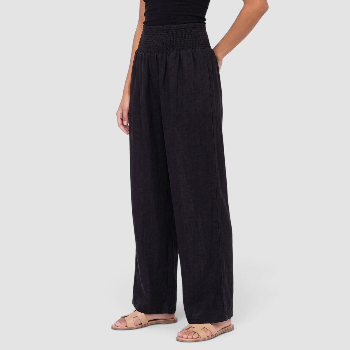 Women’s Relaxed Resort Trousers – Flowy Wide-Leg Fit
