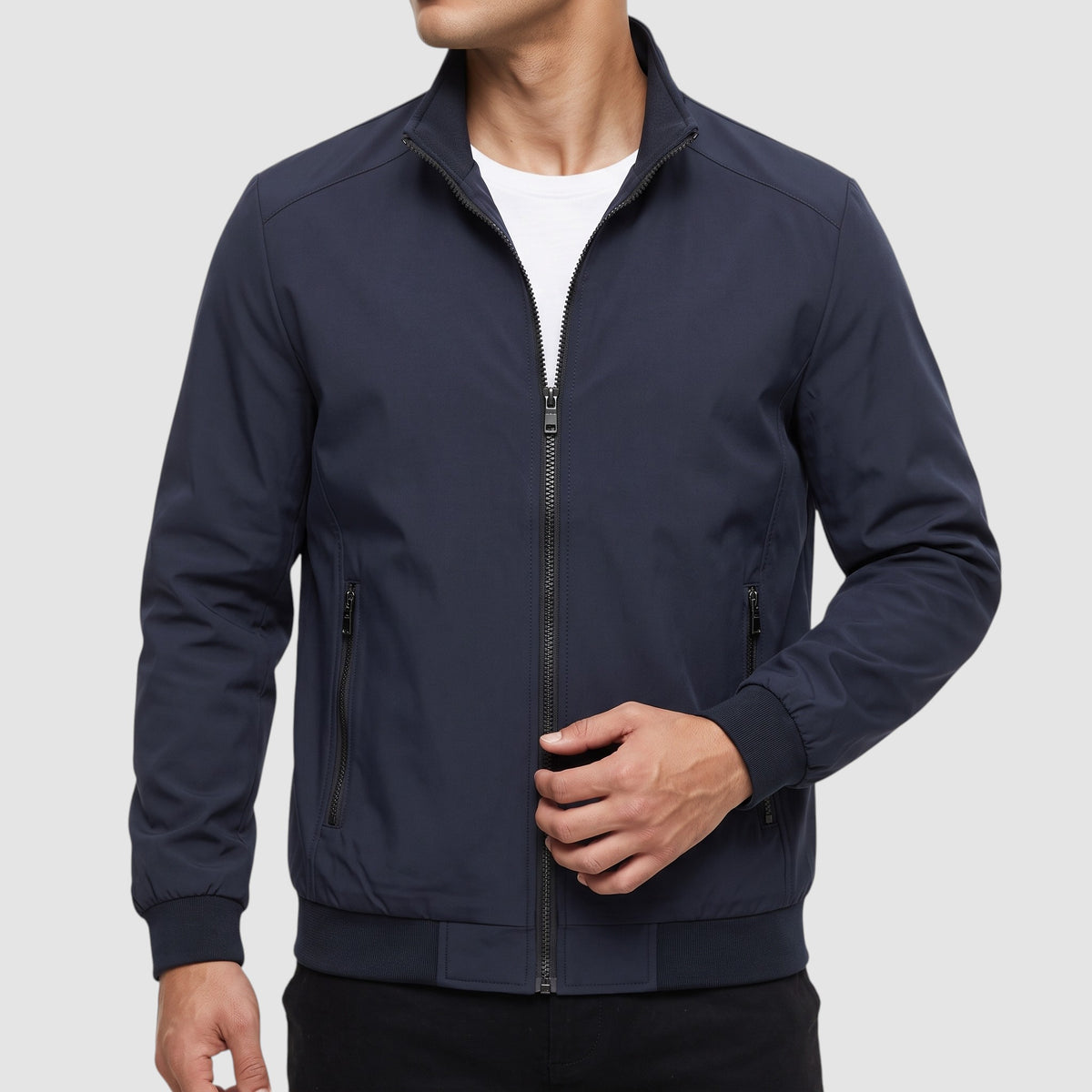 Men’s Modern Casual Zip-Up Jacket