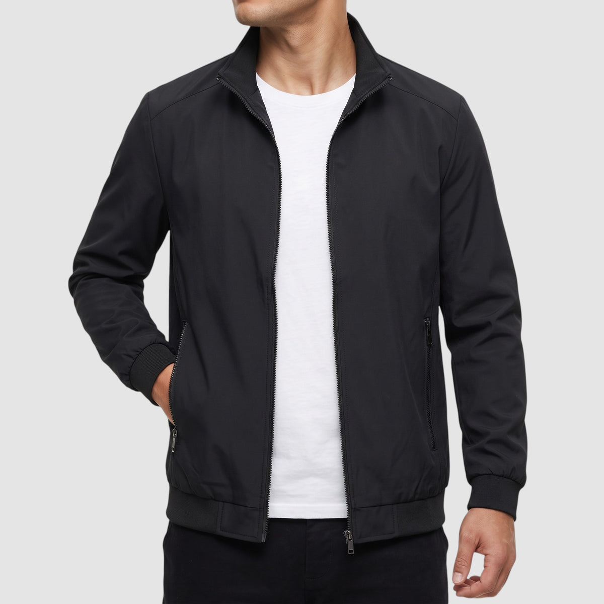 Men’s Modern Casual Zip-Up Jacket