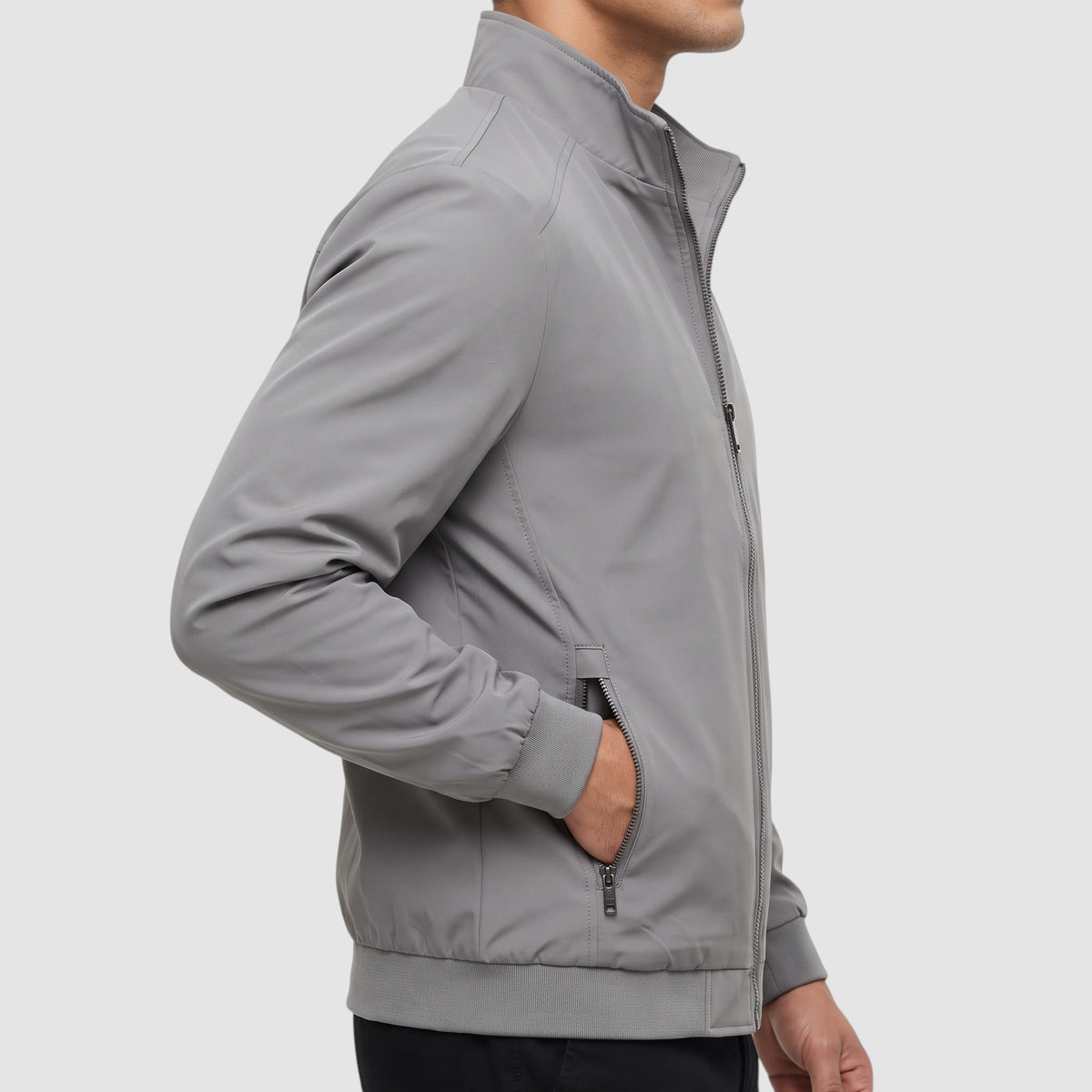 Men’s Modern Casual Zip-Up Jacket