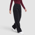 Women’s High-Waisted Wide-Leg Trousers – Textured Relaxed Fit