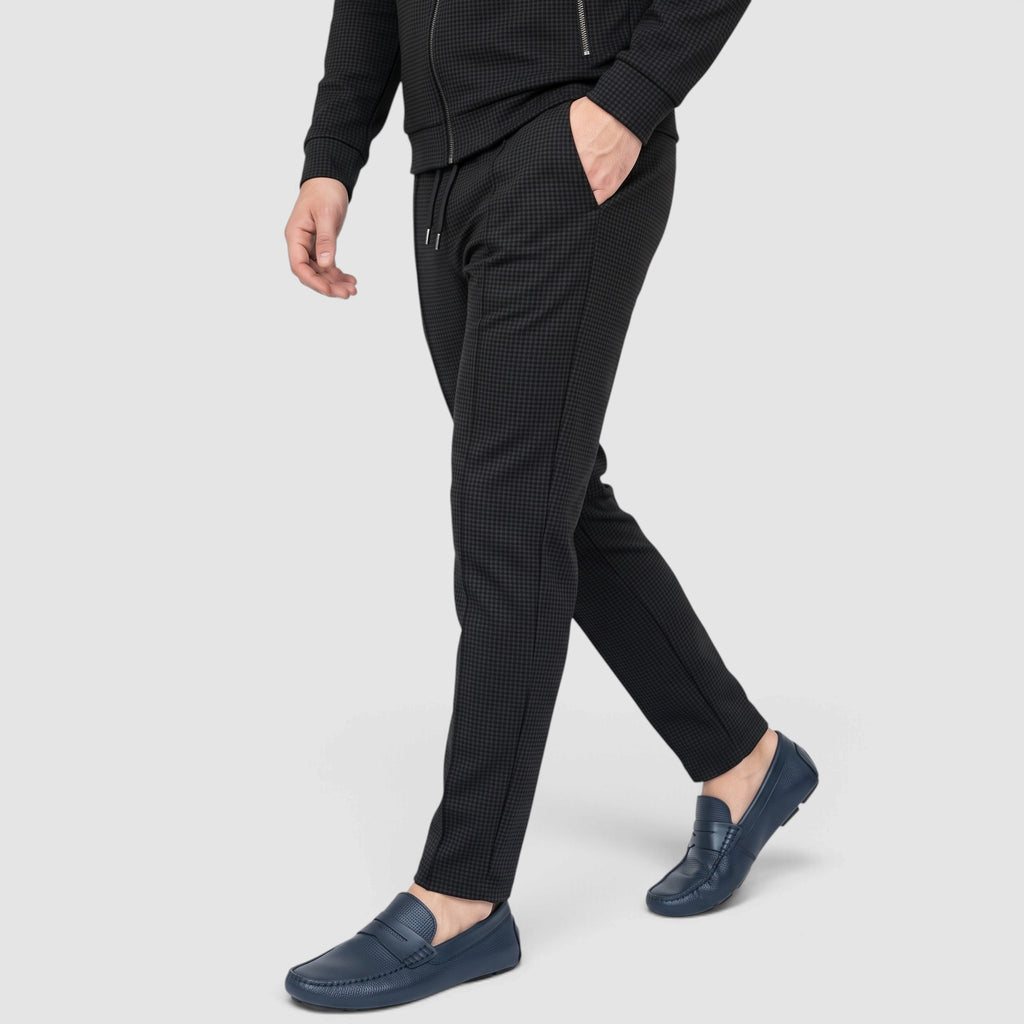 Men’s Textured Zip-Up Jacket & Pants Set
