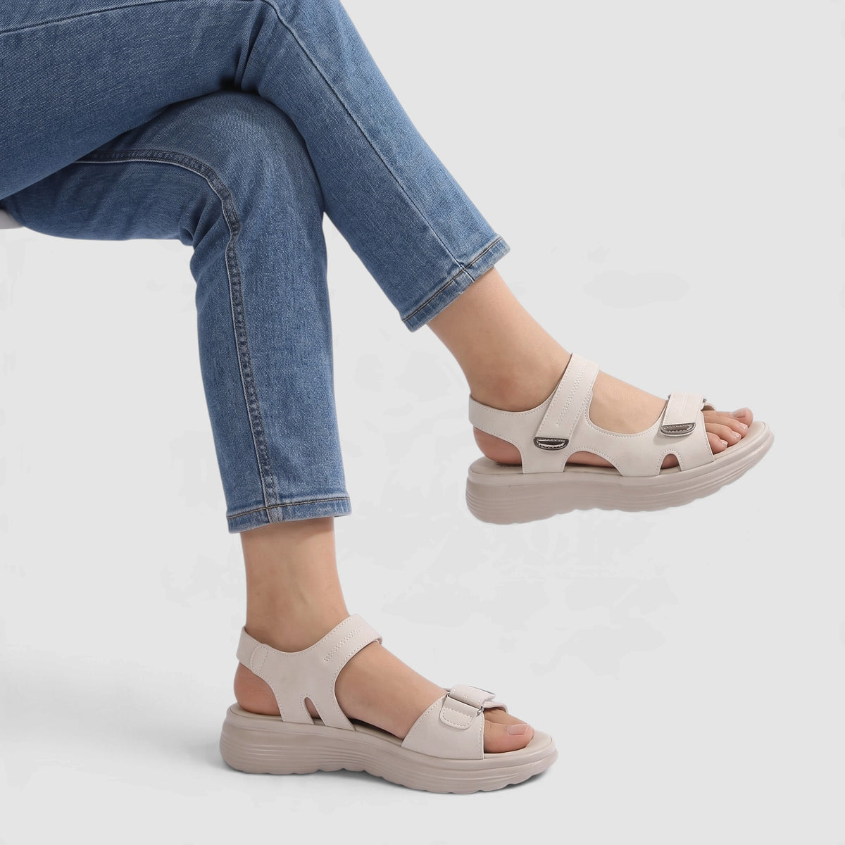 Women’s Adjustable Everyday Sandals – Thick Sole Walking Sandals