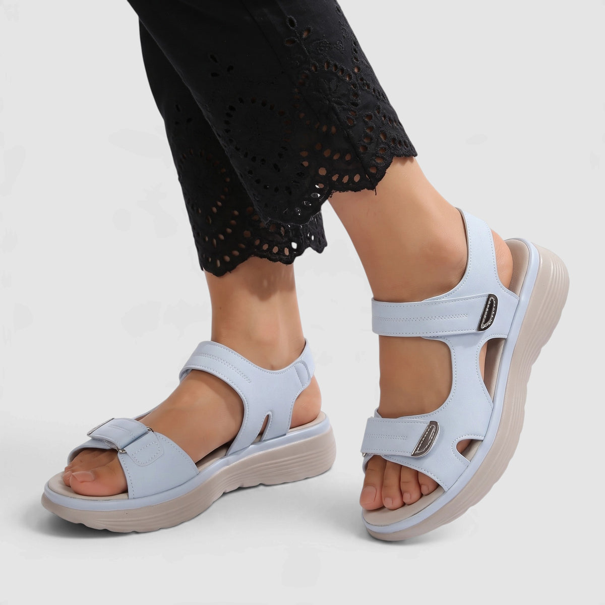 Women’s Adjustable Everyday Sandals – Thick Sole Walking Sandals