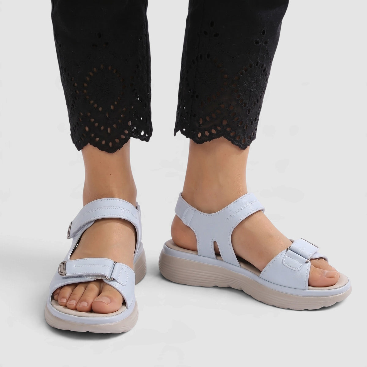 Women’s Adjustable Everyday Sandals – Thick Sole Walking Sandals