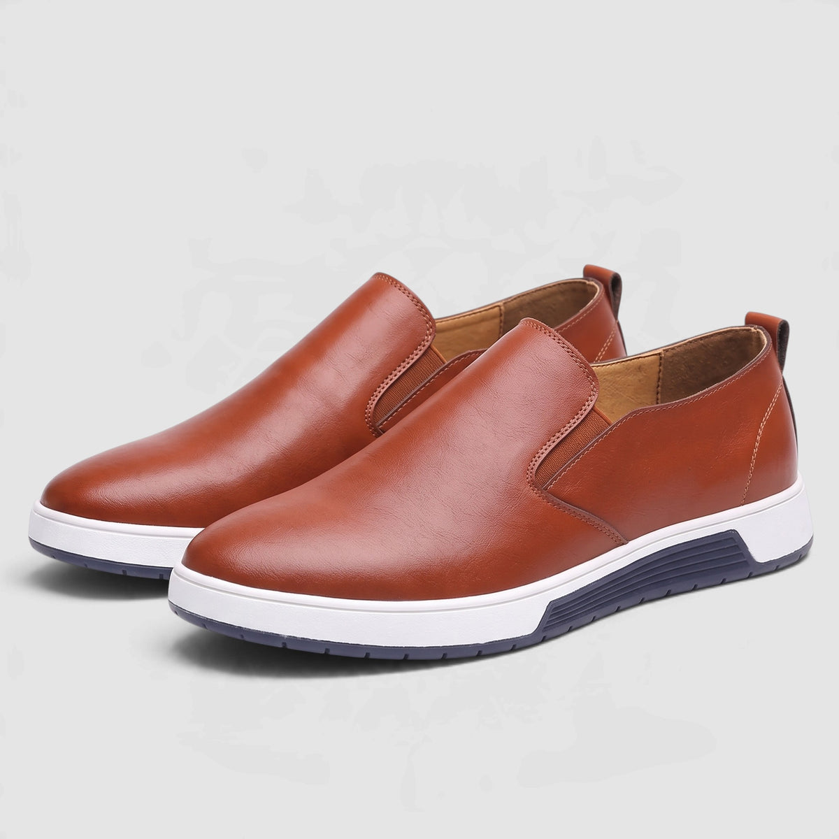 Men’s Casual Leather Slip-On Sneakers – Breathable Everyday Shoes