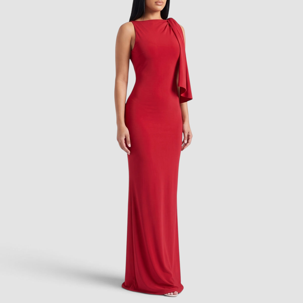 Women's One Shoulder Maxi Dress