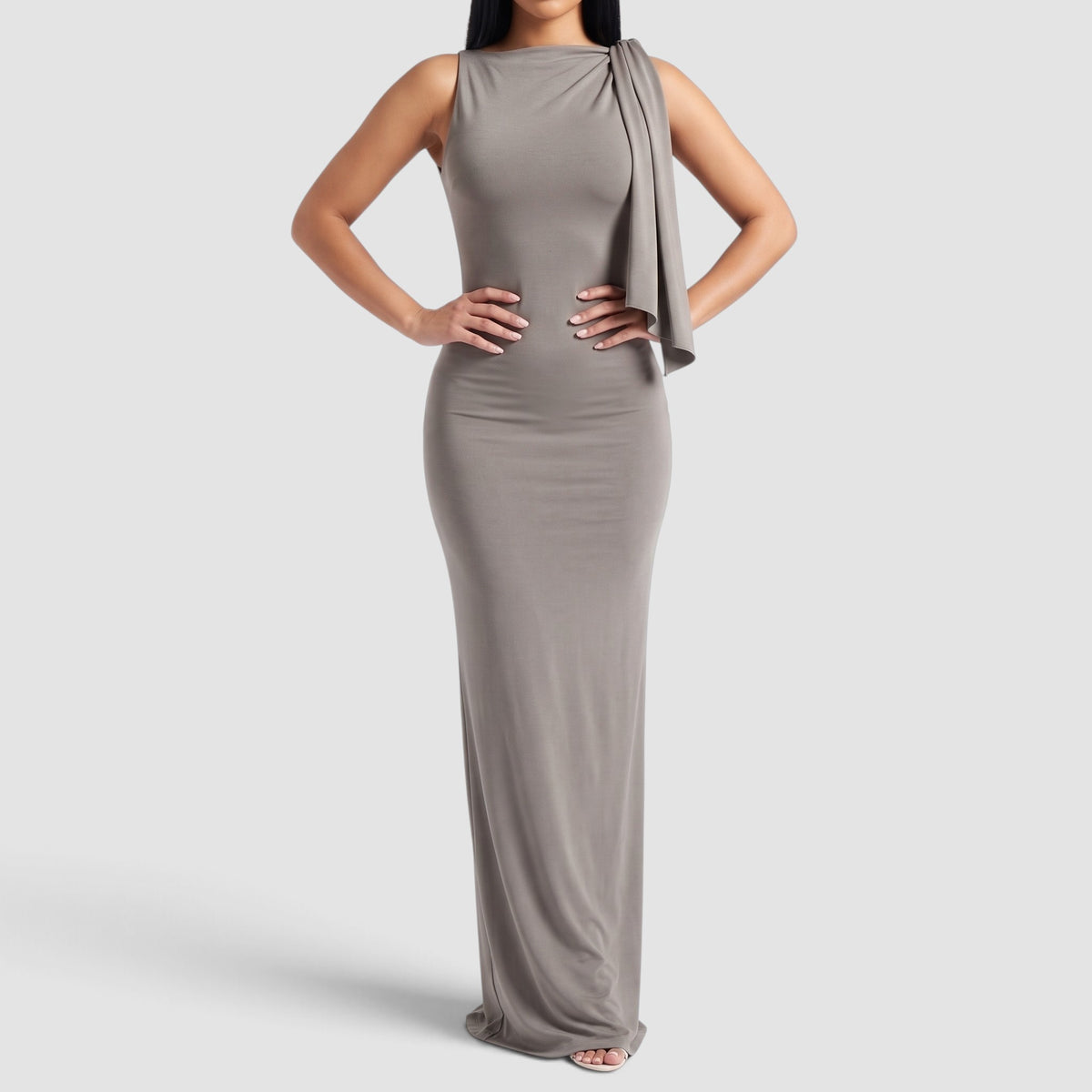 Women's One Shoulder Maxi Dress