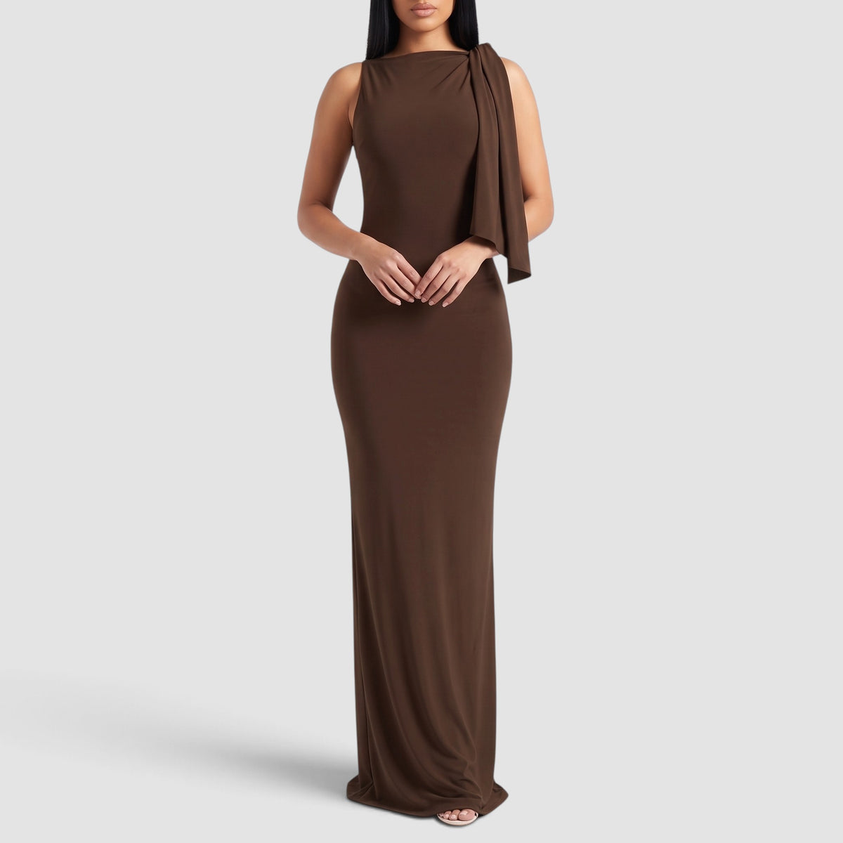 Women's One Shoulder Maxi Dress