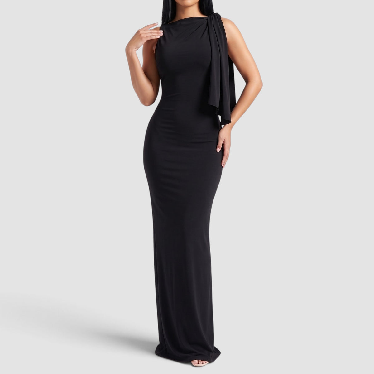 Women's One Shoulder Maxi Dress