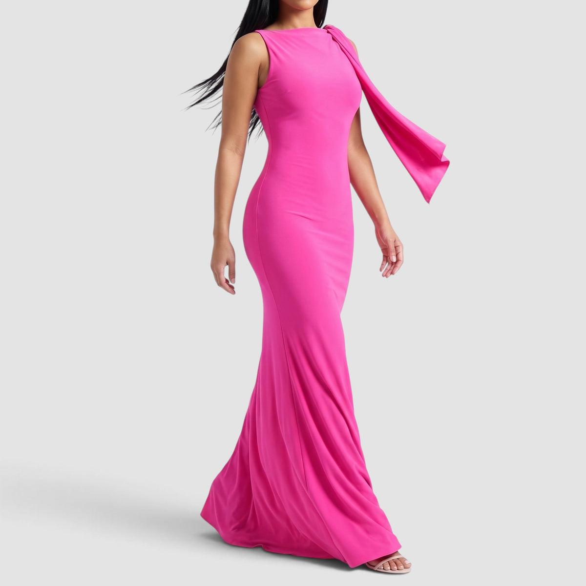 Women's One Shoulder Maxi Dress