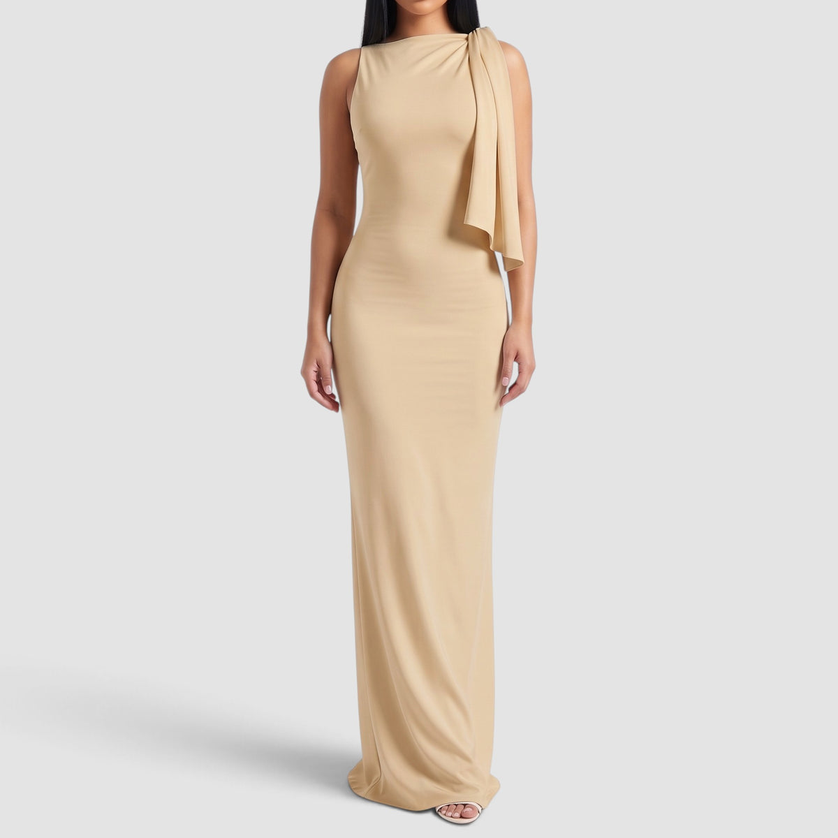 Women's One Shoulder Maxi Dress